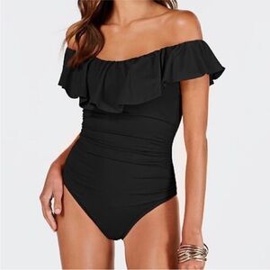 La Blanca Off the shoulder One Piece
Swimsuit $124
